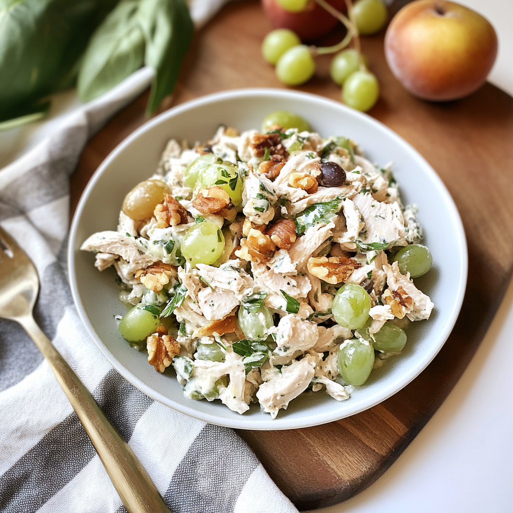 Recipe preparation for chicken salad recipe with grapes