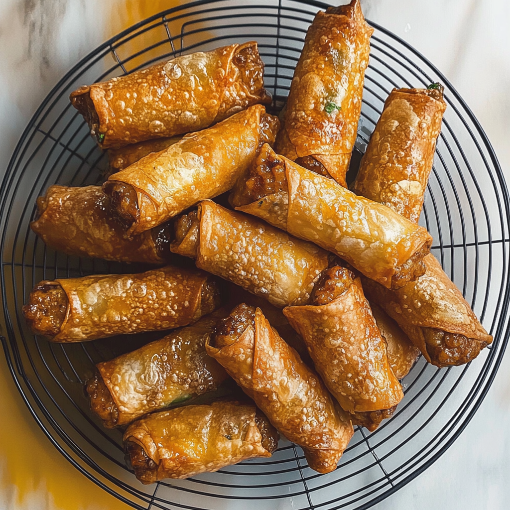 Recipe preparation for cheeseburger egg rolls