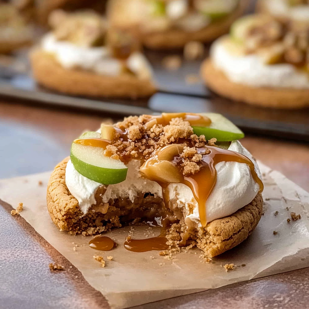 Recipe preparation for caramel apple cookies