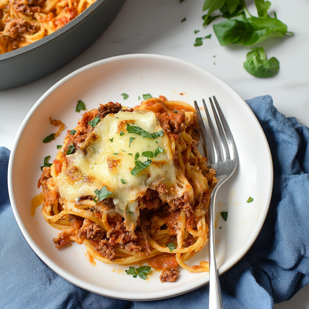 Recipe preparation for spaghetti pie recipe