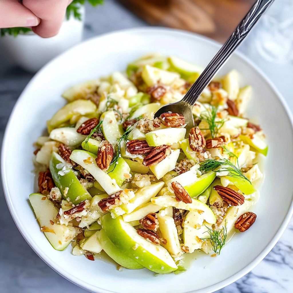 Recipe preparation for apple salad