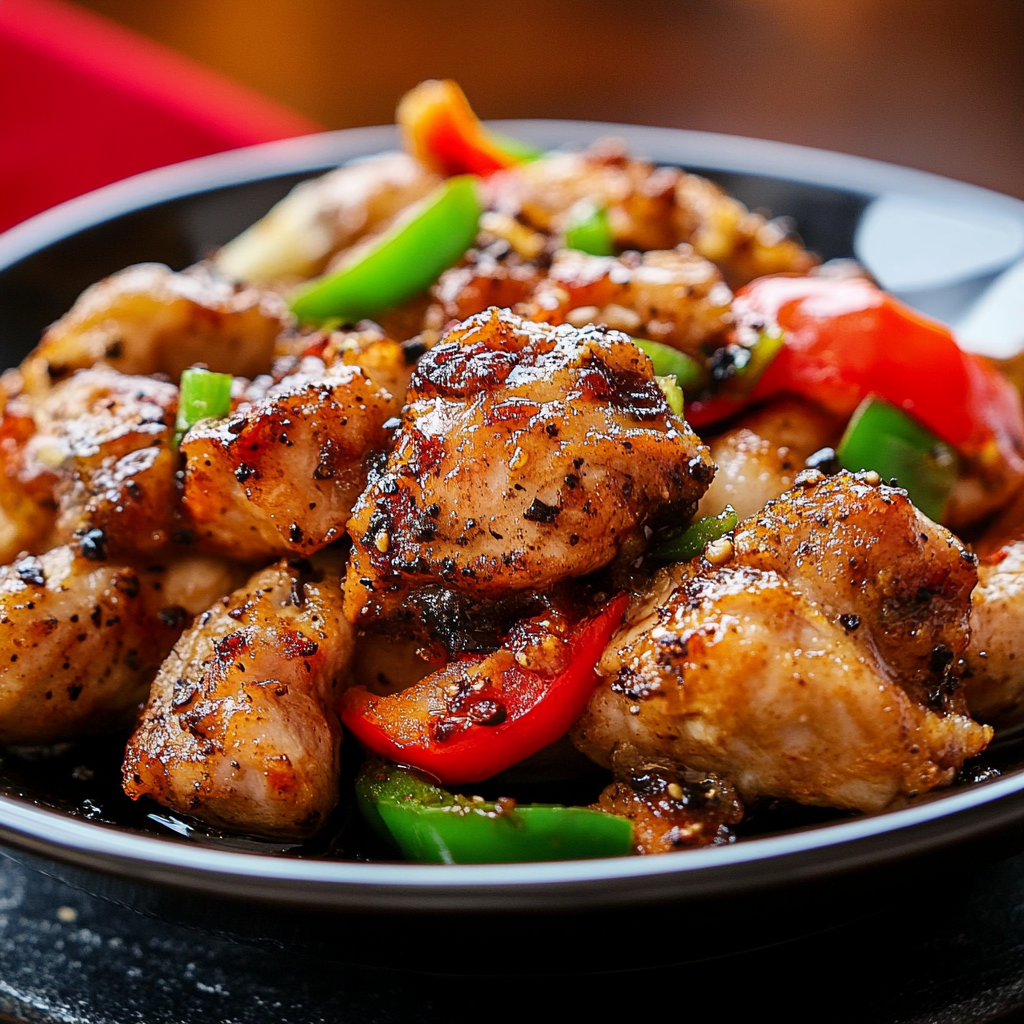 Recipe preparation for black pepper chicken