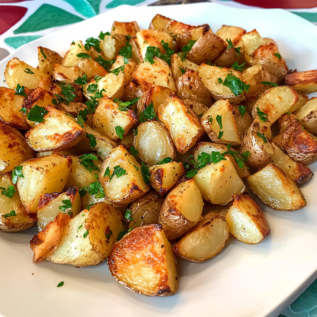 Recipe preparation for roasted potatoes in oven