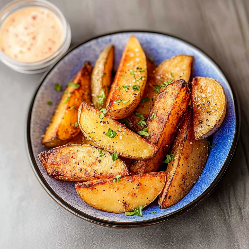Recipe preparation for homemade potato wedges