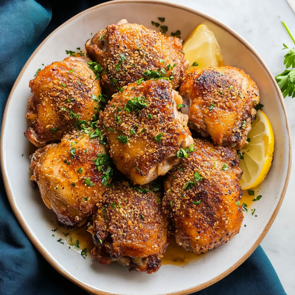 Recipe preparation for chicken thighs