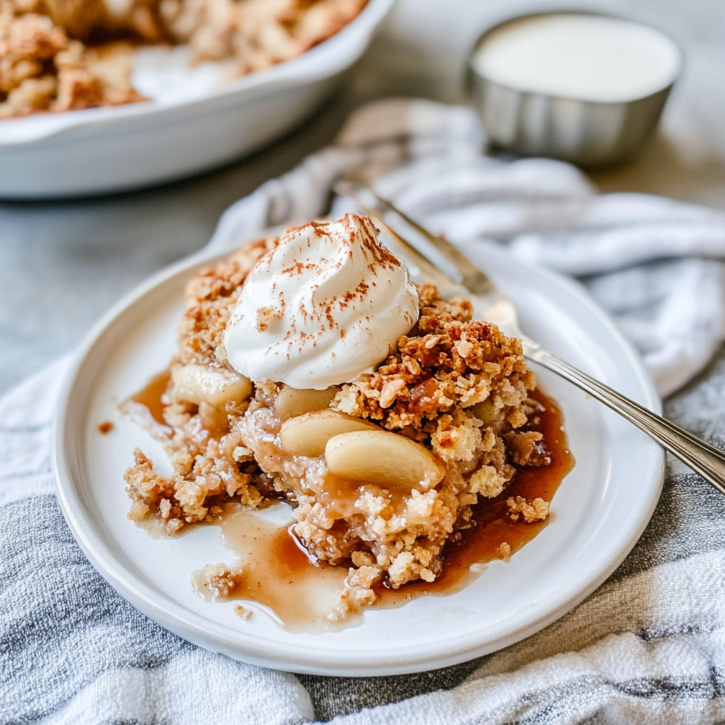 Recipe preparation for apple crumble