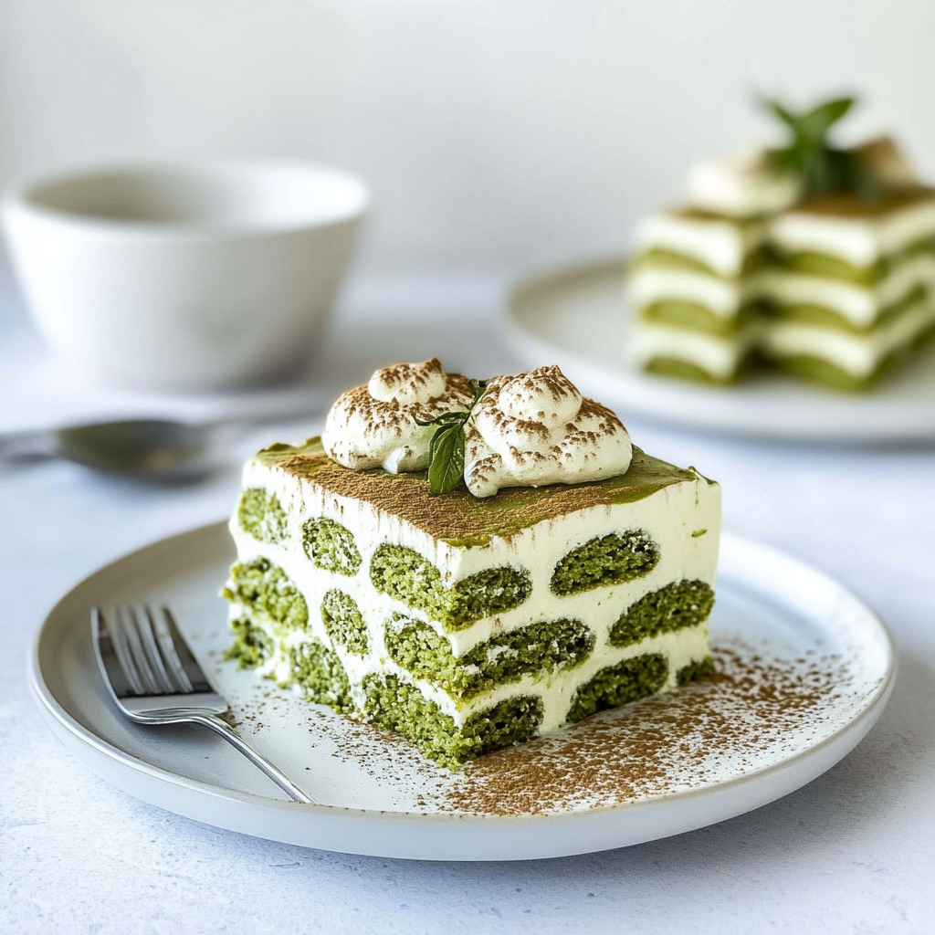 Recipe preparation for matcha tiramisu
