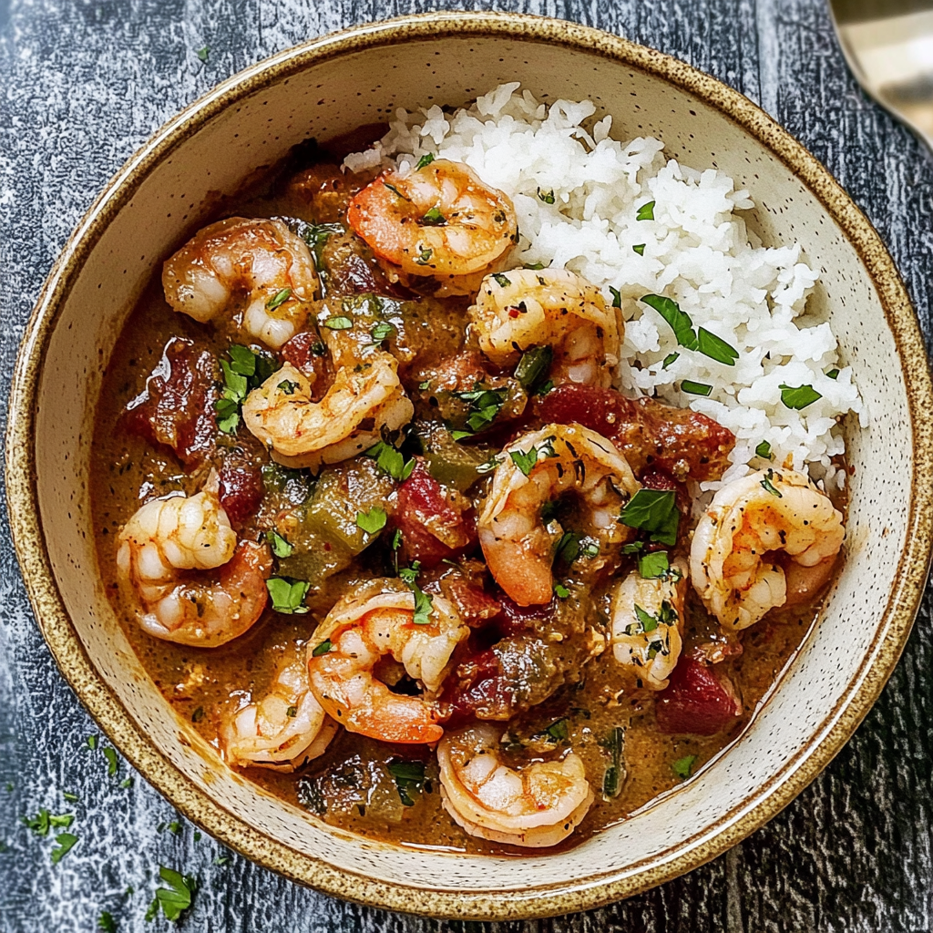 Recipe preparation for shrimp gumbo