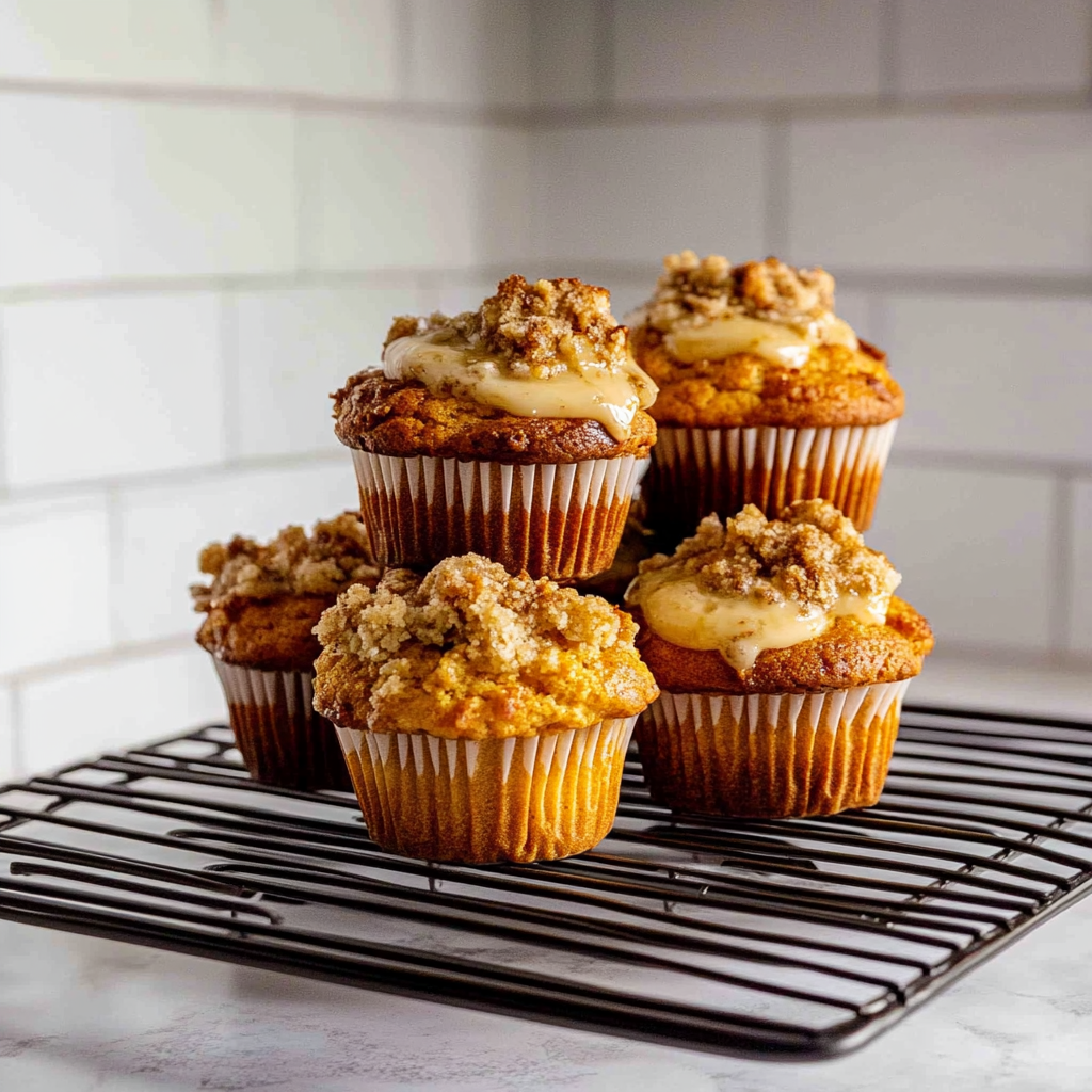 Recipe preparation for pumpkin cheesecake muffins
