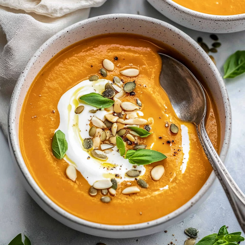 Recipe preparation for pumpkin soup recipe