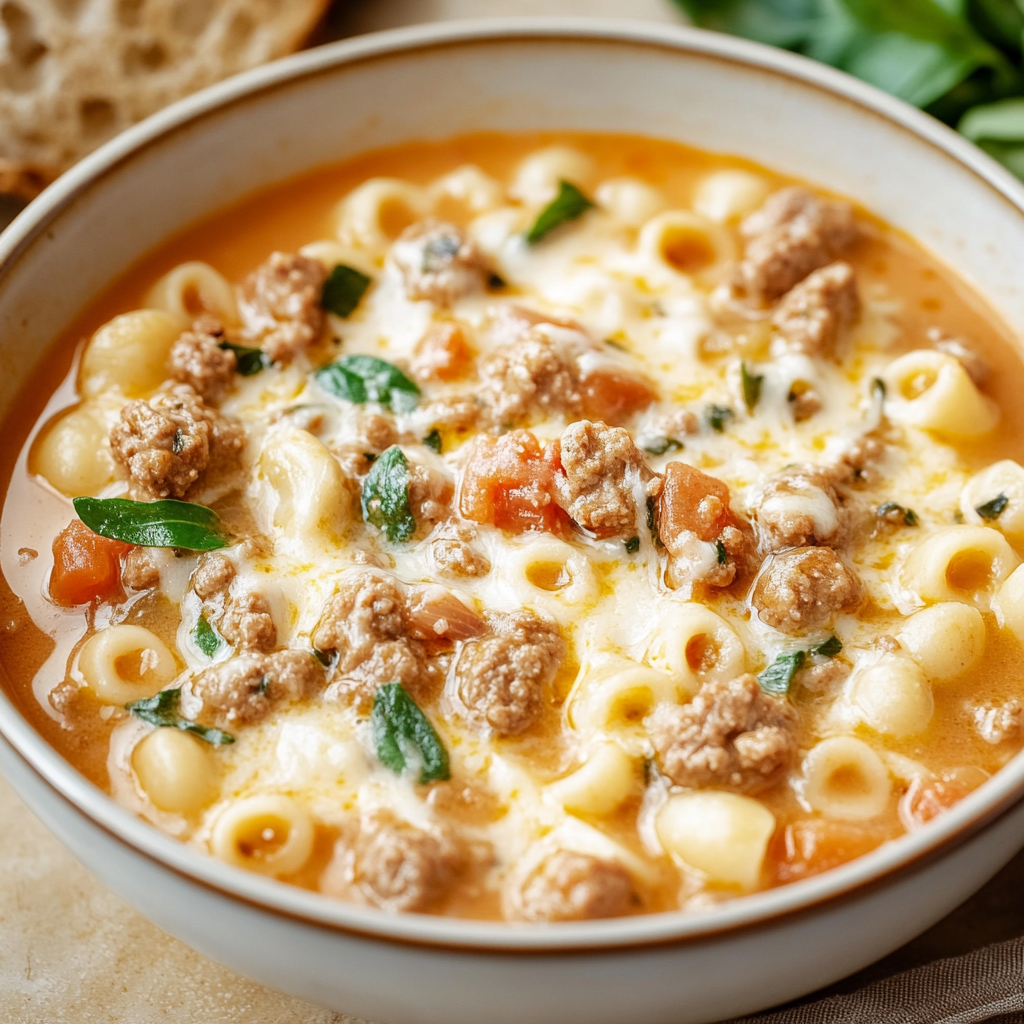 Recipe preparation for creamy italian sausage soup