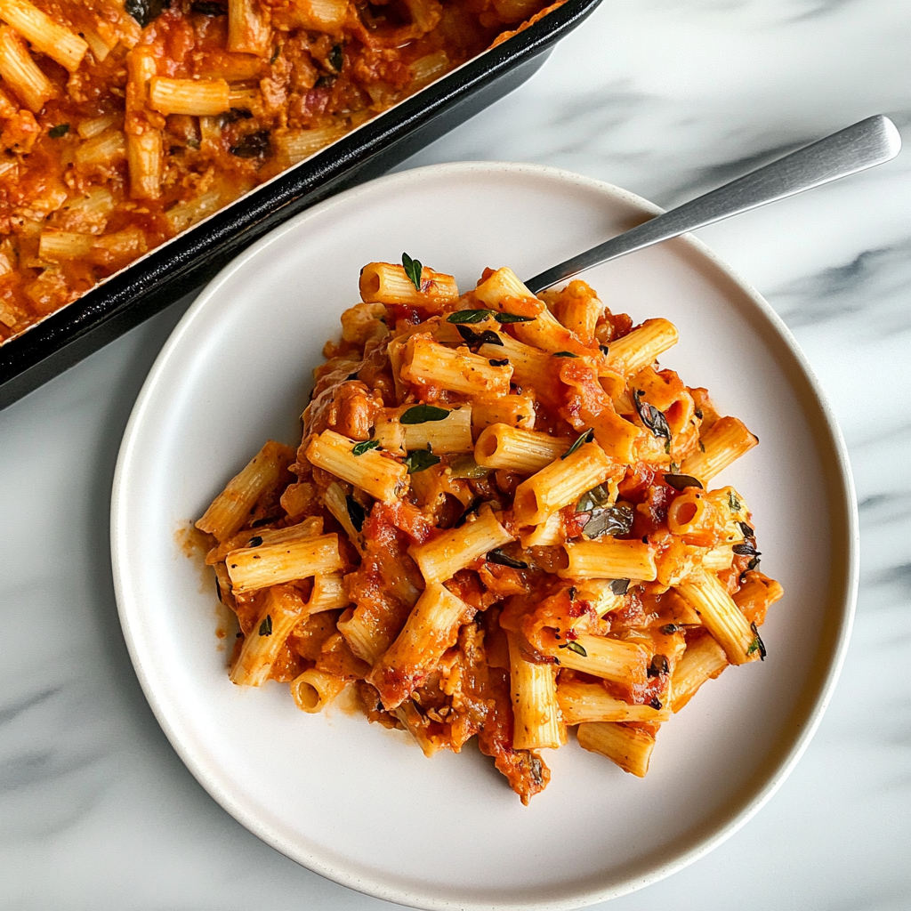 Recipe preparation for baked pasta