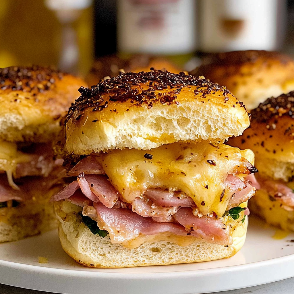 Recipe preparation for ham and cheese sliders
