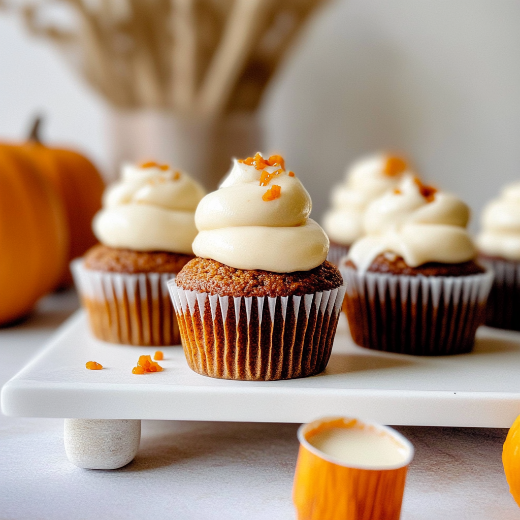 Recipe preparation for pumpkin cupcakes