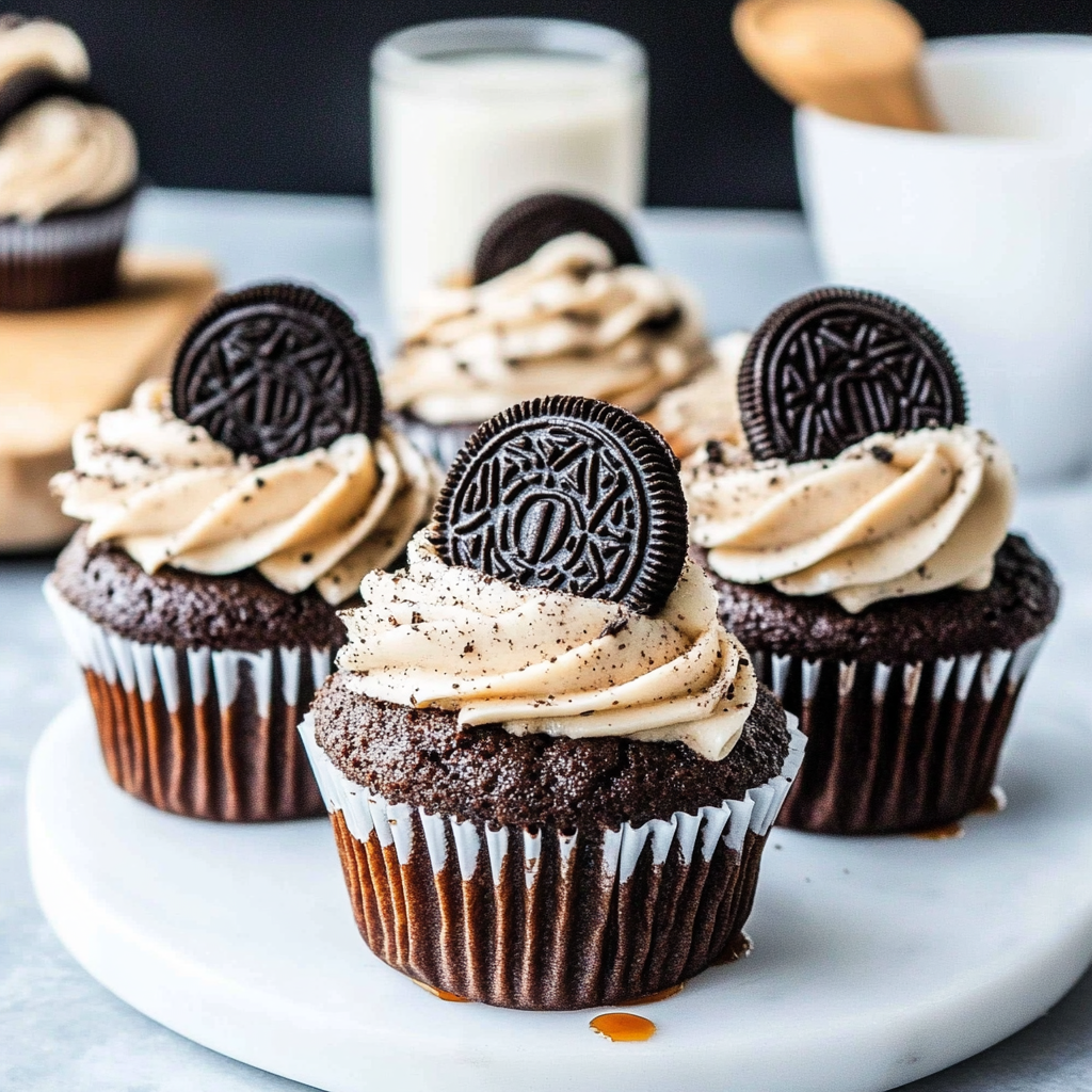Recipe preparation for oreo cupcakes