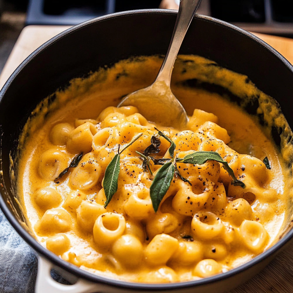 Recipe preparation for pumpkin mac and cheese