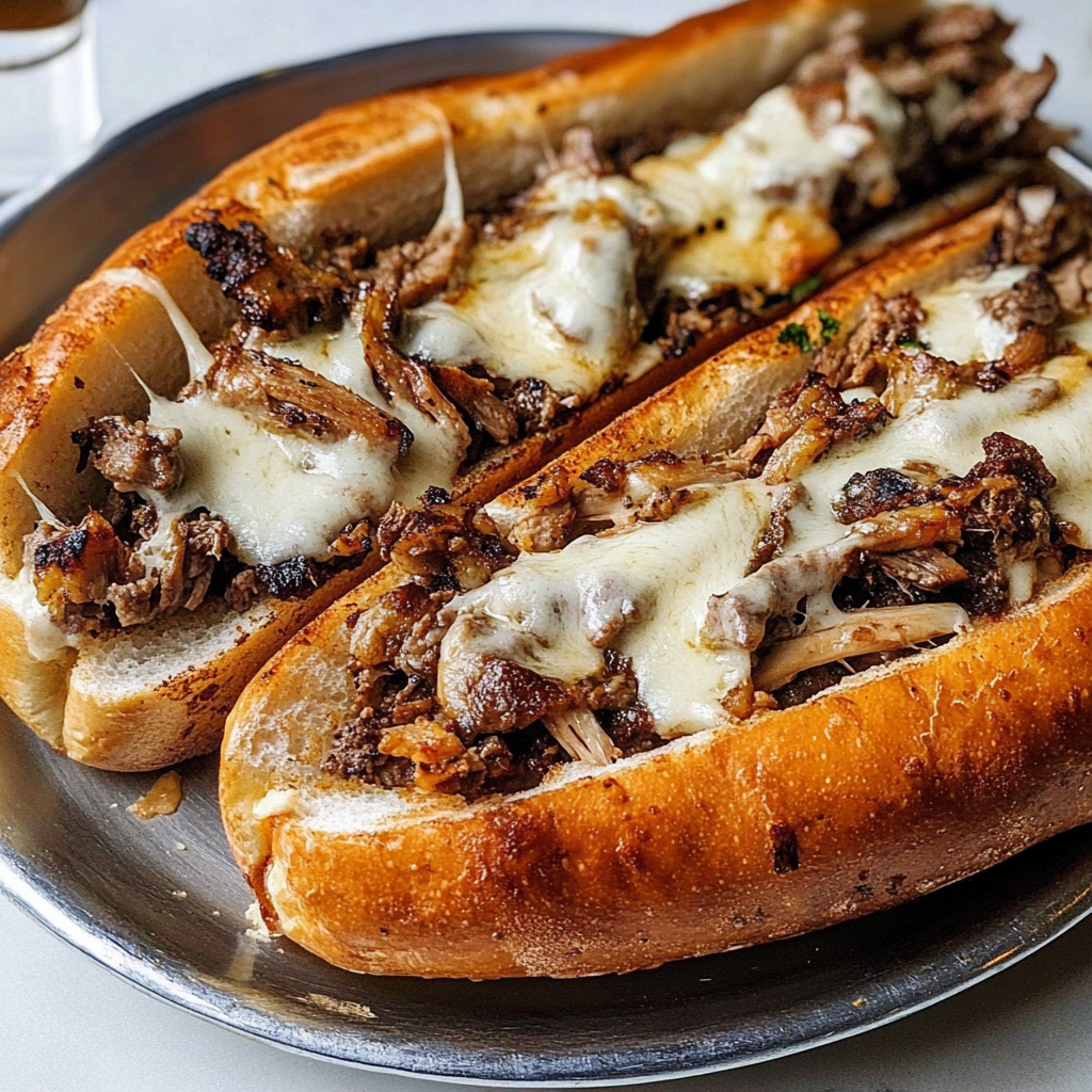 Recipe preparation for philly cheese steak