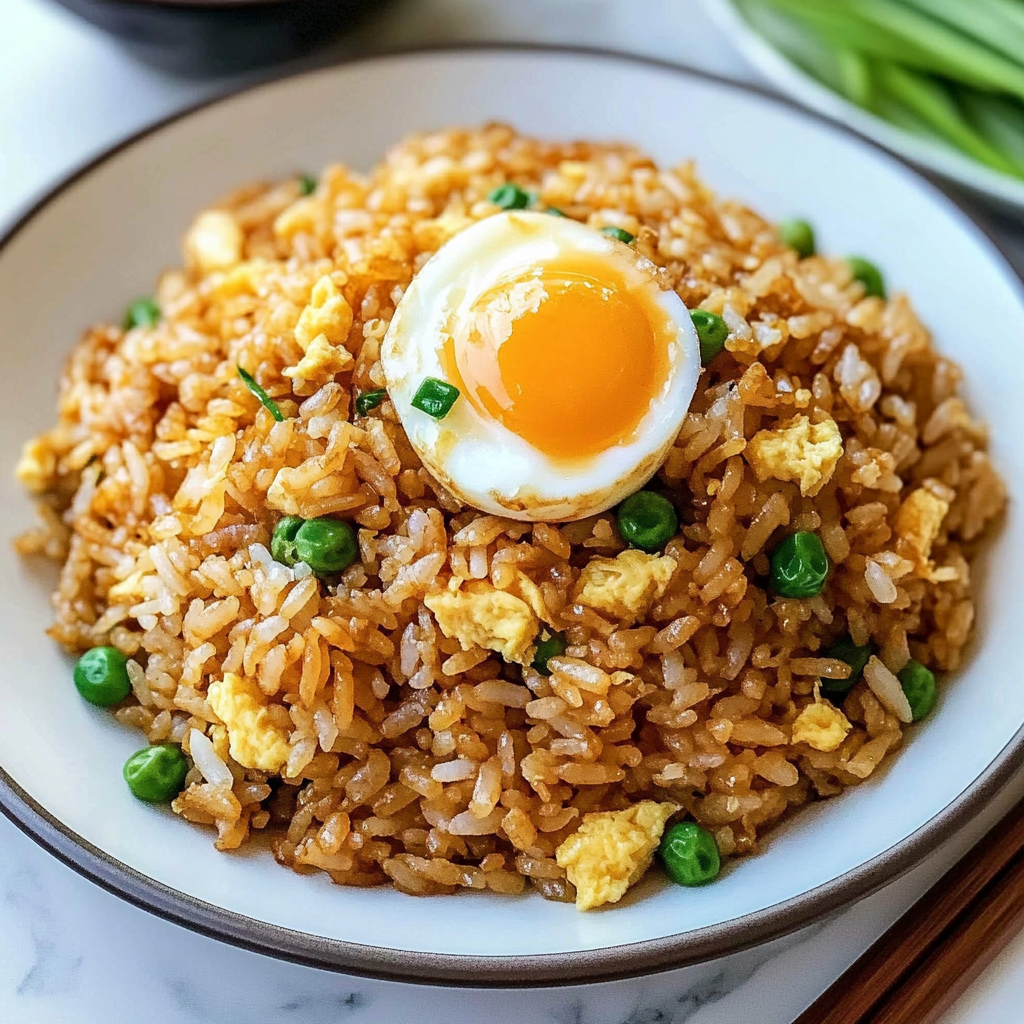 Recipe preparation for fried rice with egg