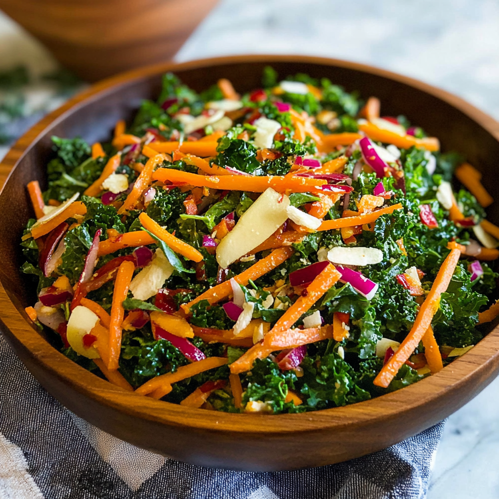 Recipe preparation for kale salad