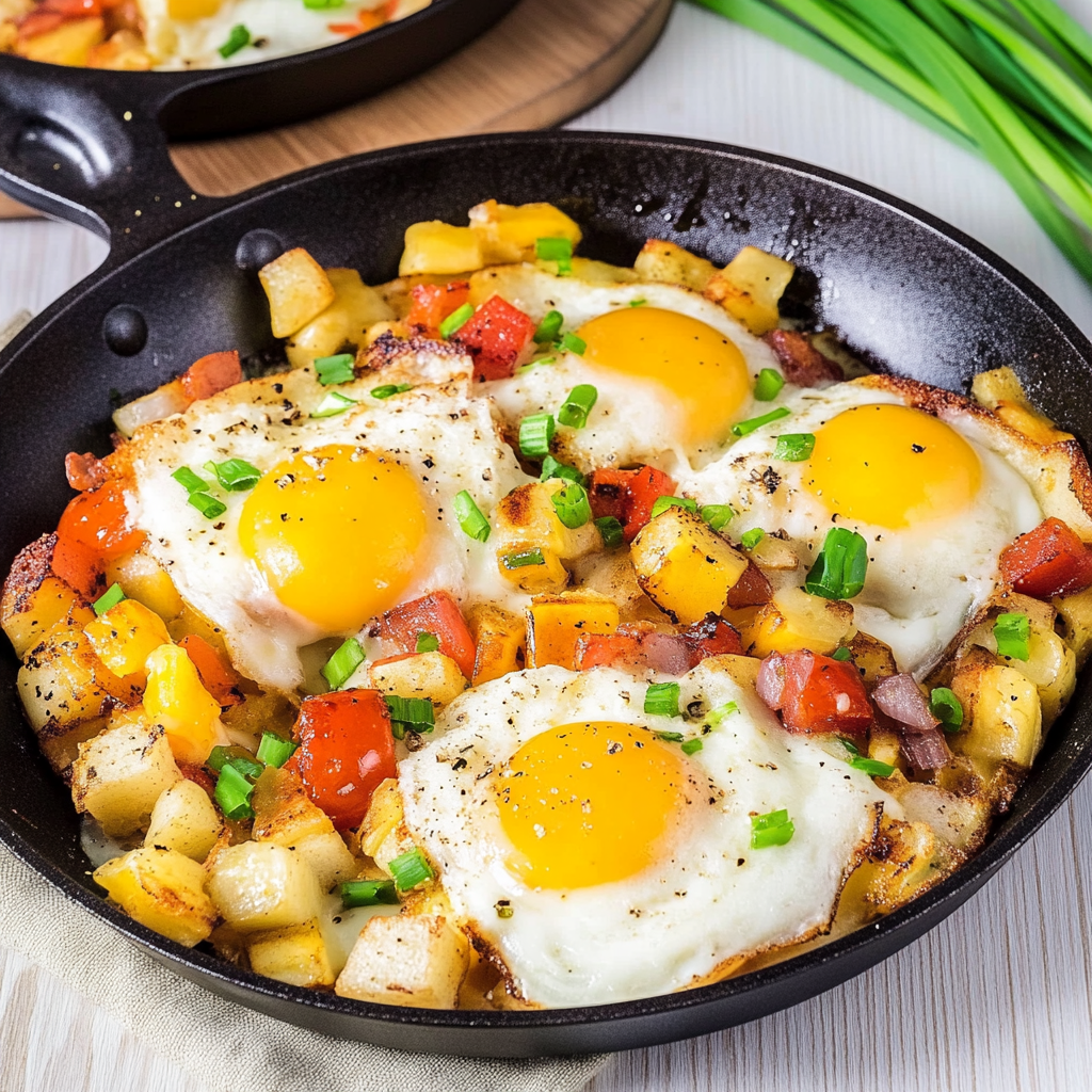 Recipe preparation for breakfast skillet