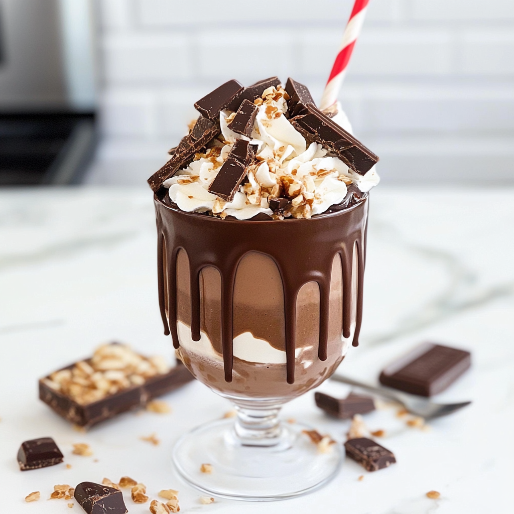Recipe preparation for chocolate milkshake