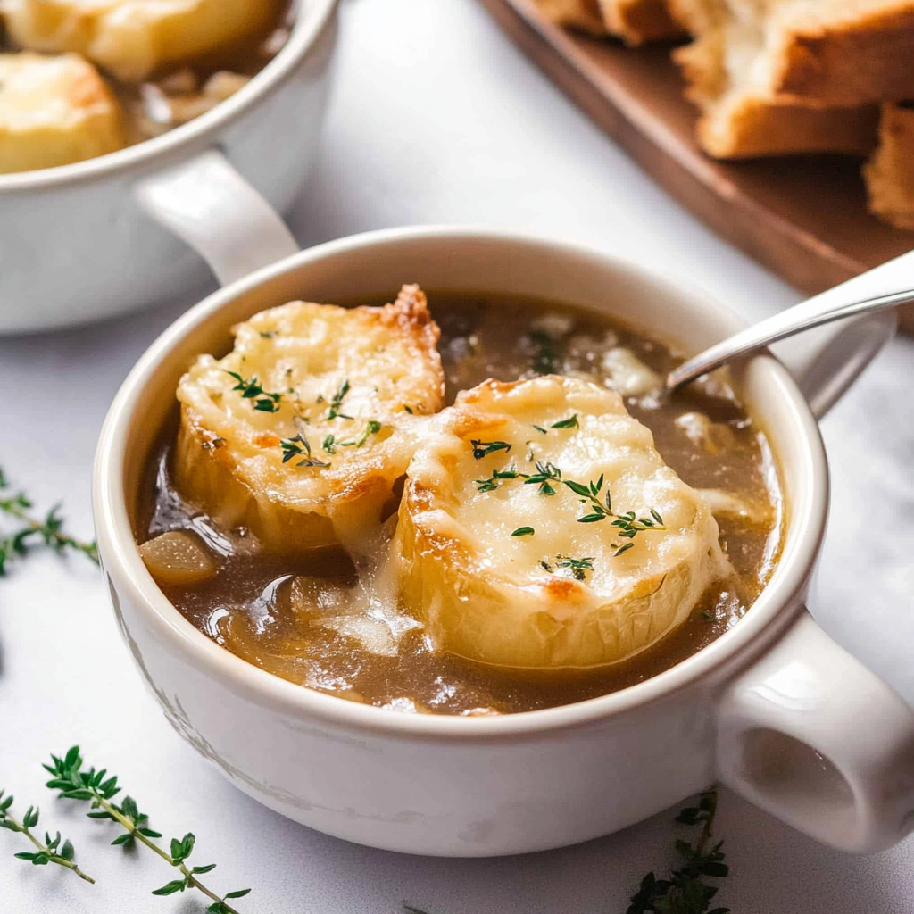 Recipe preparation for french onion soup recipe