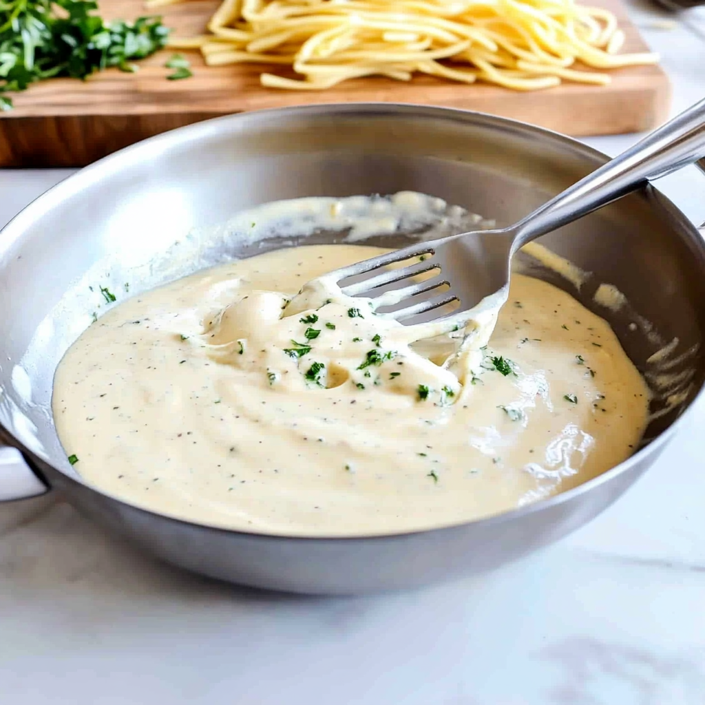 Recipe preparation for homemade alfredo sauce