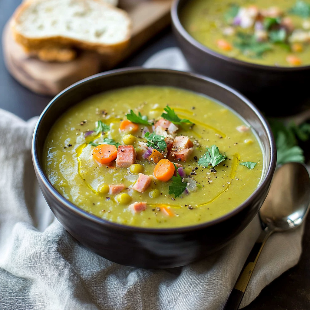 Recipe preparation for split pea soup