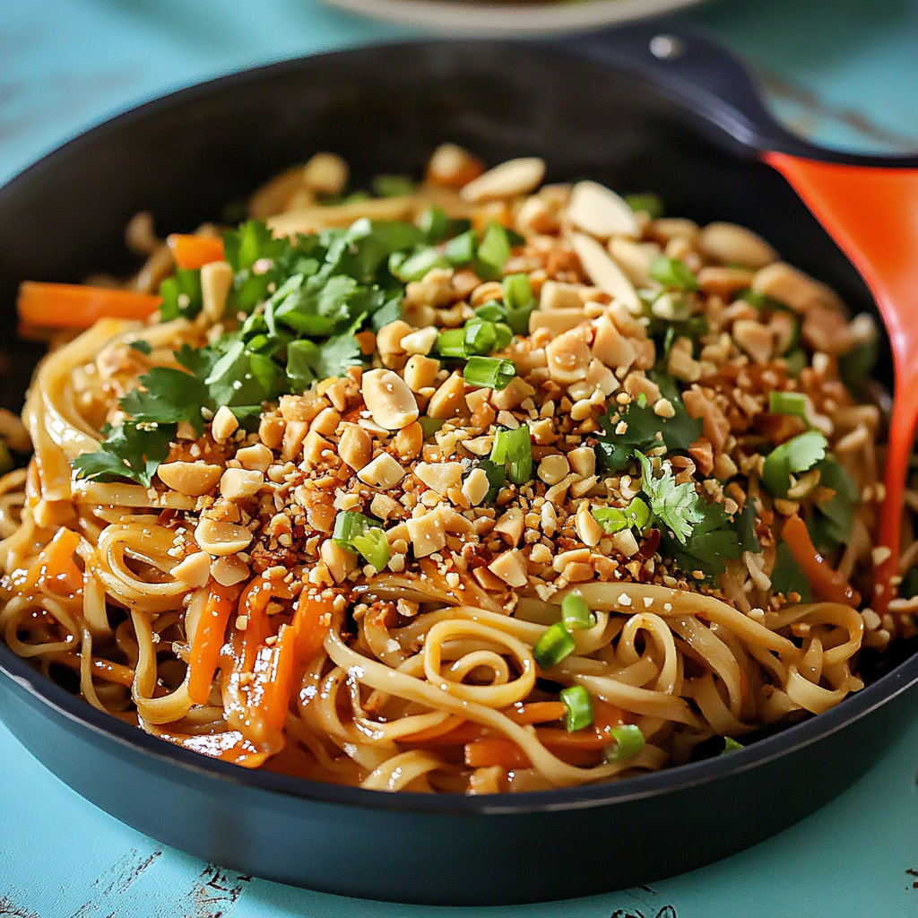 Recipe preparation for thai noodles