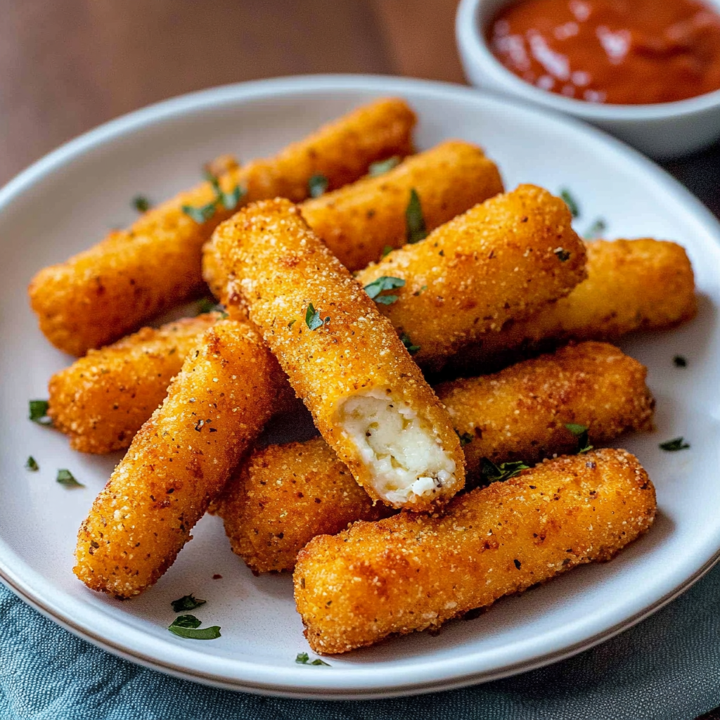 Recipe preparation for homemade mozzarella sticks