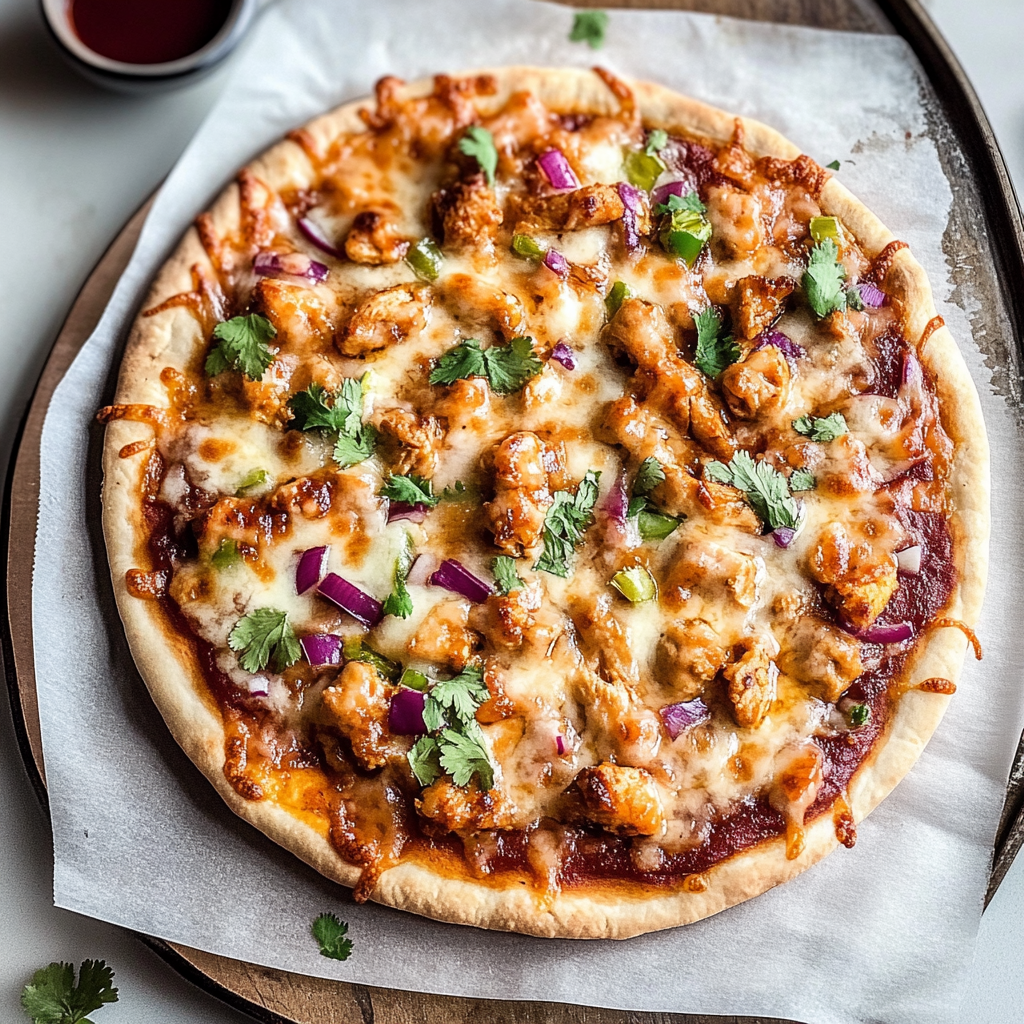 Recipe preparation for bbq chicken pizza