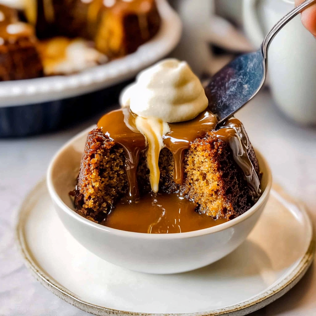 Recipe preparation for sticky toffee pudding