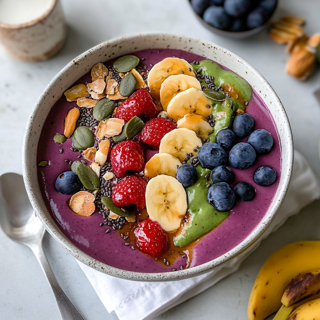 Recipe preparation for smoothie bowl recipe
