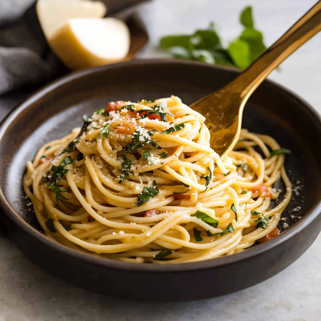 Recipe preparation for aglio e olio recipes