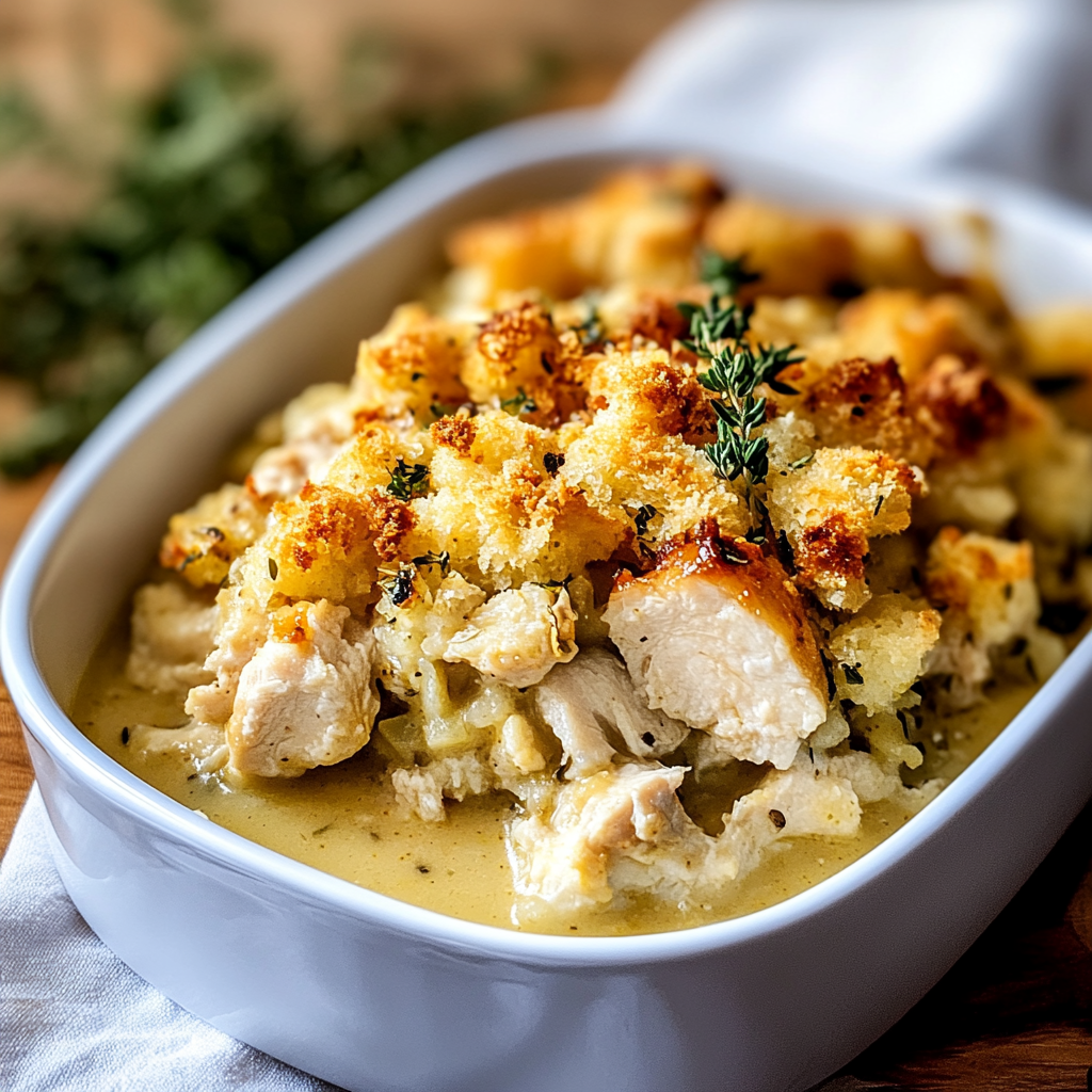 Recipe preparation for chicken stuffing bake