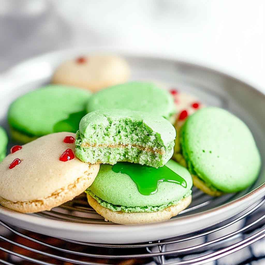 Recipe preparation for grinch cookies
