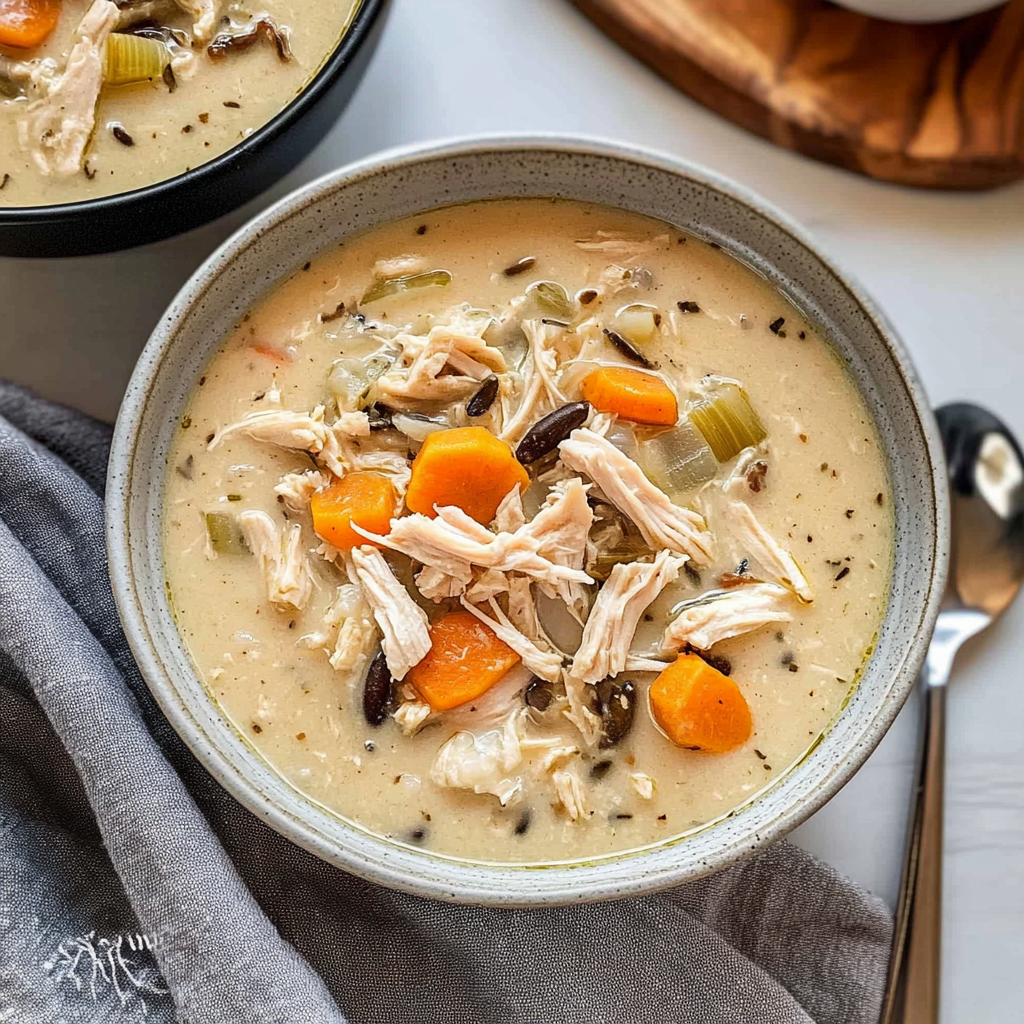 Recipe preparation for chicken and wild rice soup