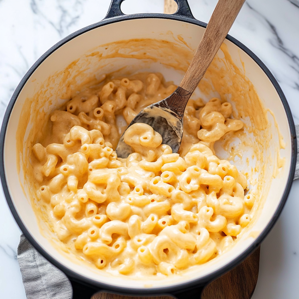 Recipe preparation for Tini’s Mac & Cheese