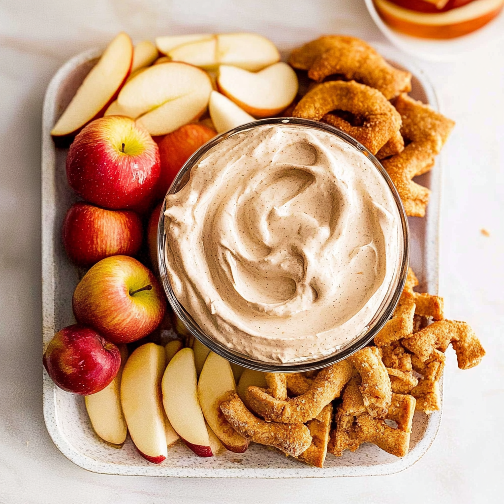 Recipe preparation for apple dip with cream cheese