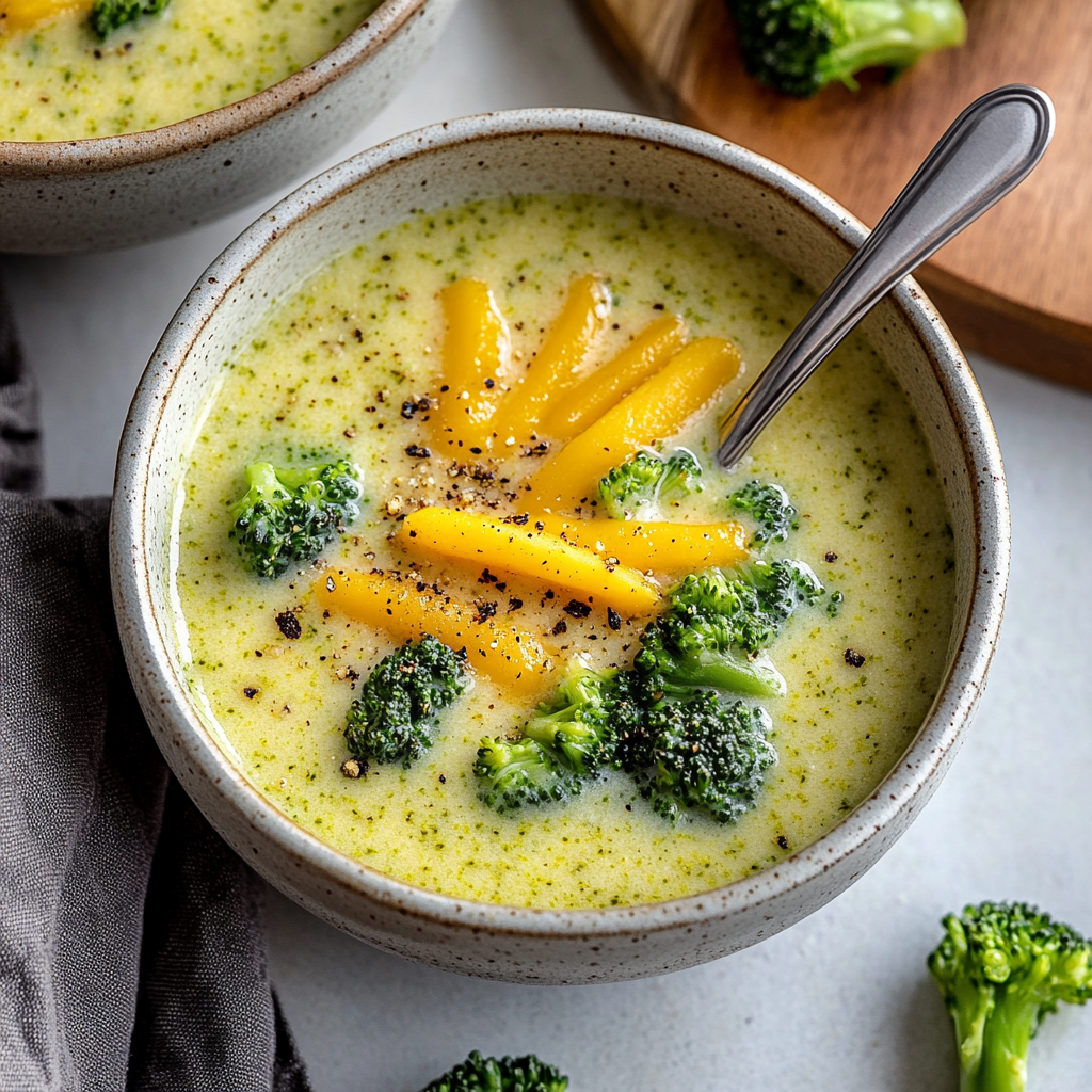 Recipe preparation for cheddar broccoli soup