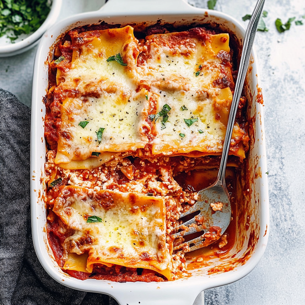 Recipe preparation for lasagna recipe with ricotta