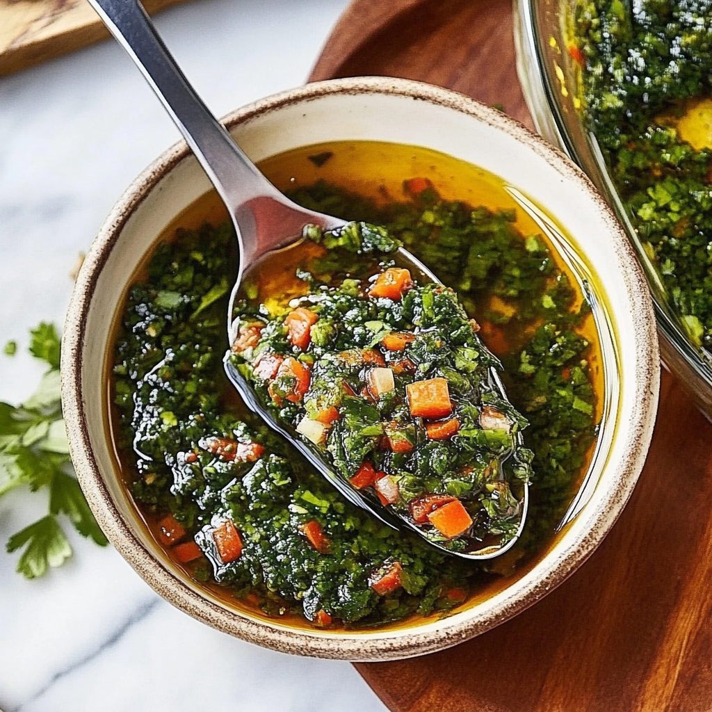 Recipe preparation for chimichurri sauce