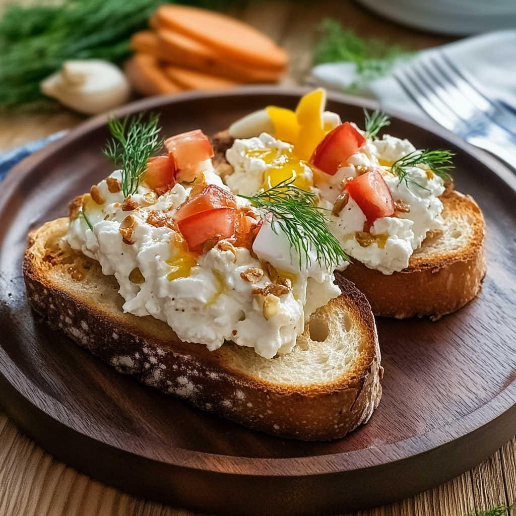 Recipe preparation for cottage cheese toast recipe