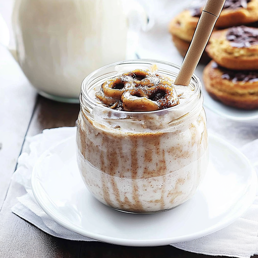 Recipe preparation for cinnamon roll overnight oats