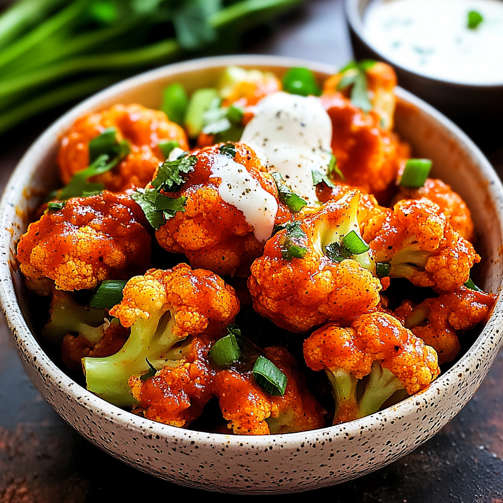 Recipe preparation for Air Fryer Buffalo Cauliflower Bites