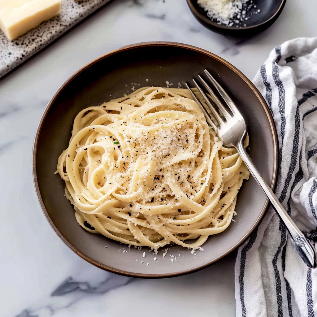 Recipe preparation for Cacio e Pepe