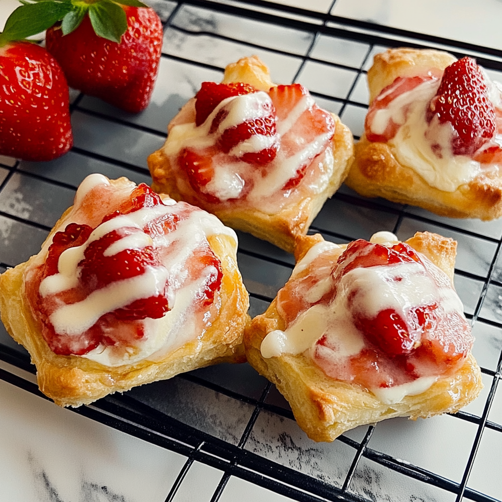 Recipe preparation for Strawberry Cream Cheese Danish