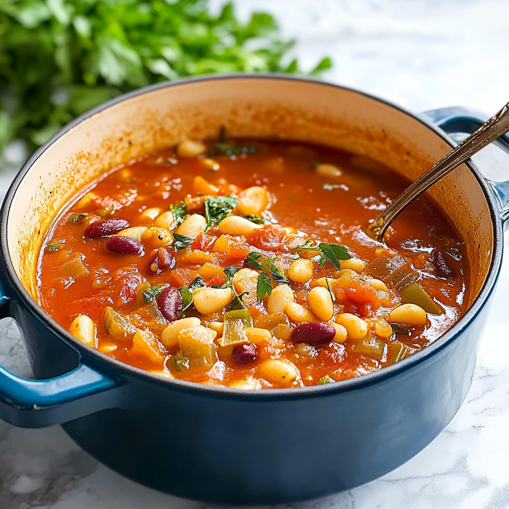 Recipe preparation for Minestrone Soup Recipe