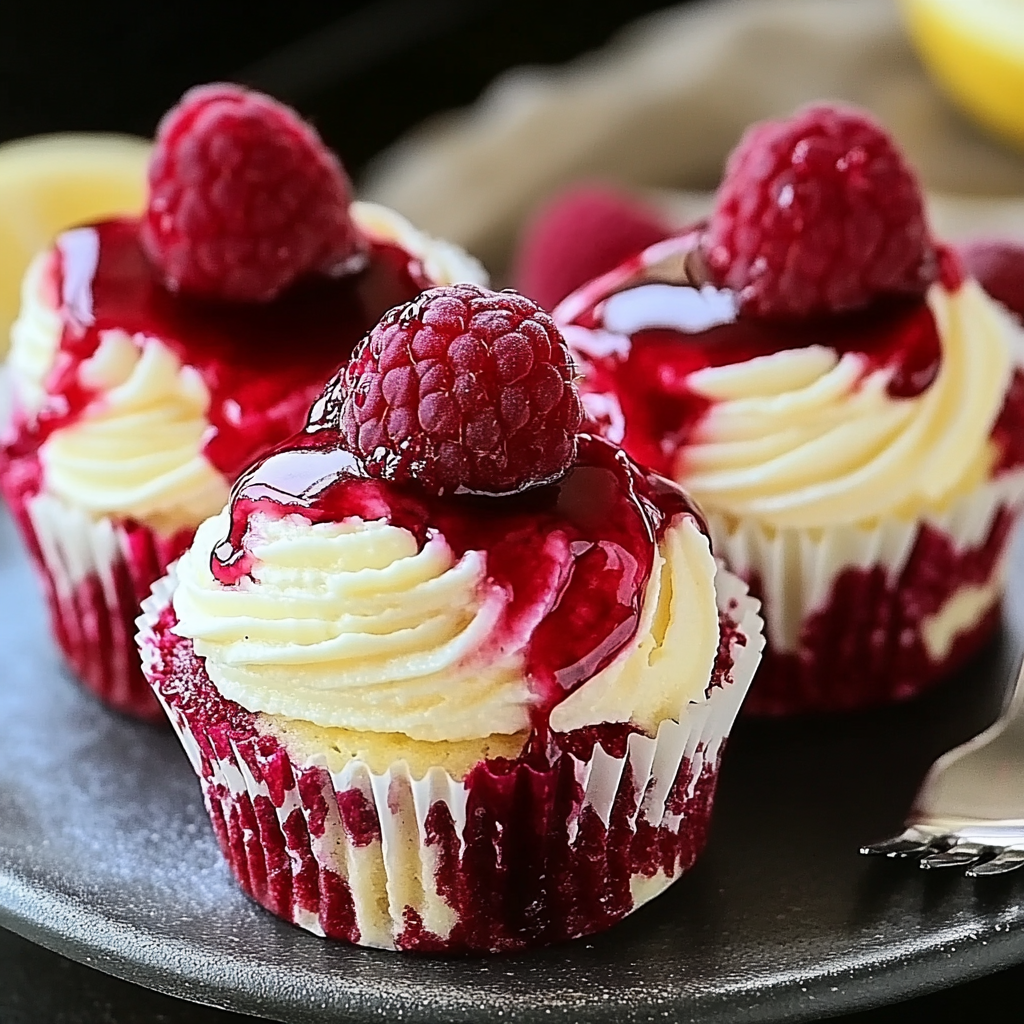 Recipe preparation for Raspberry Lemon Cheesecake Cups